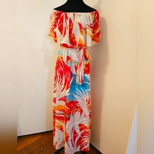 Off the shoulder Floral Maxi Dress